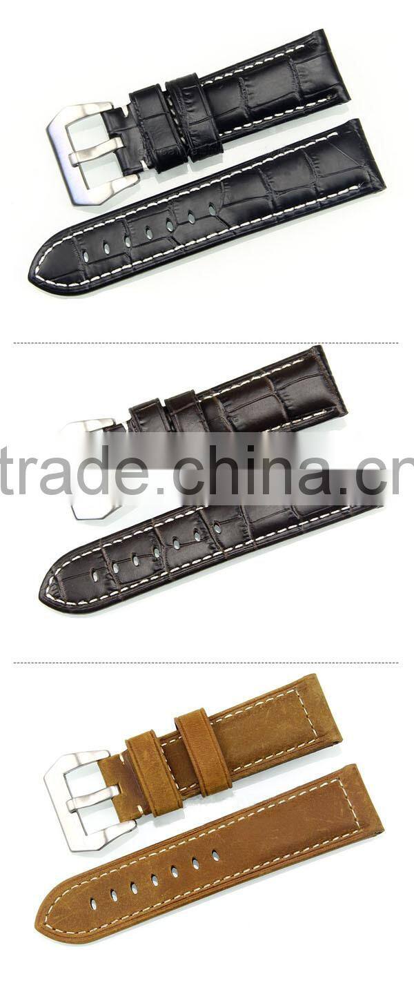 Newest High Quality Genuine Leather Heavy Duty Watch Band Strap