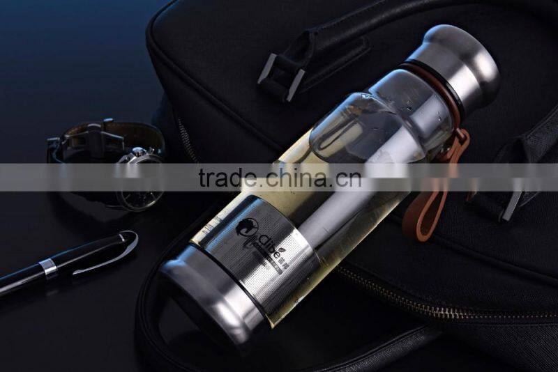2016 hot sale tea infuser water bottle plastic water bottle