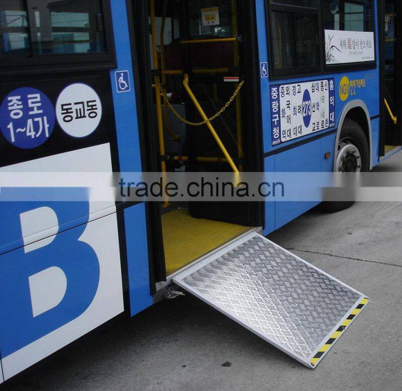 Electric steel Wheelchair Ramp for City public buses