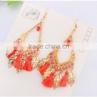 Lleaf ladies earrings wholesale jewelry tassel earrings