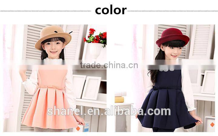 hot sale girls cotton lace collar dress 2015 new ruffle princess dress