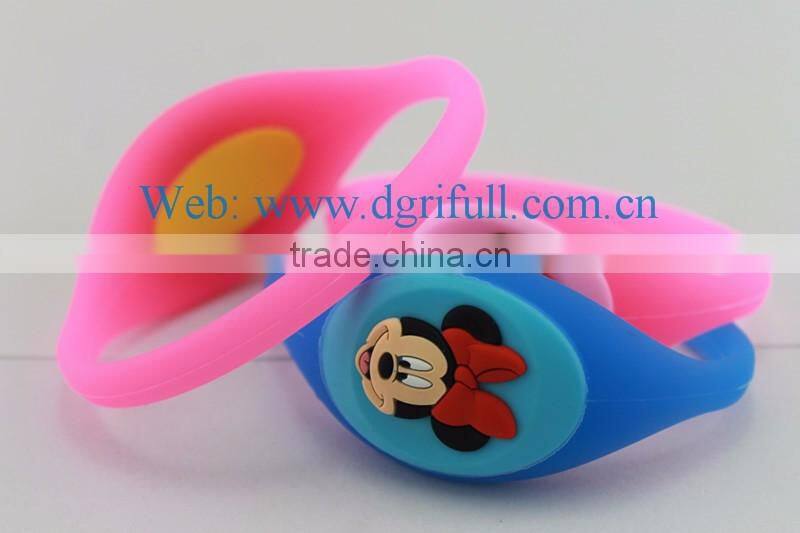 High Frequency HF justable RFID Silicone Wristband support Reading writing