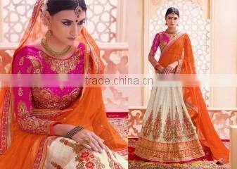 Ideal Embroidered Work A Line Lehenga Choli/indian lehenga online shopping