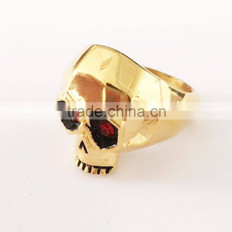 Jingli Jewelry silve color blue evil eyes skull rings for women (HS-113)