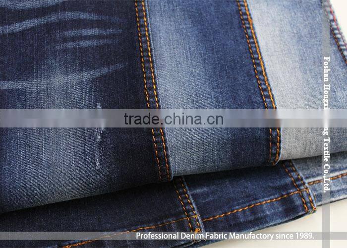 NO.A2113 Indigo denim 99% cotton 1% spandex knitted fabric buy fabric from china