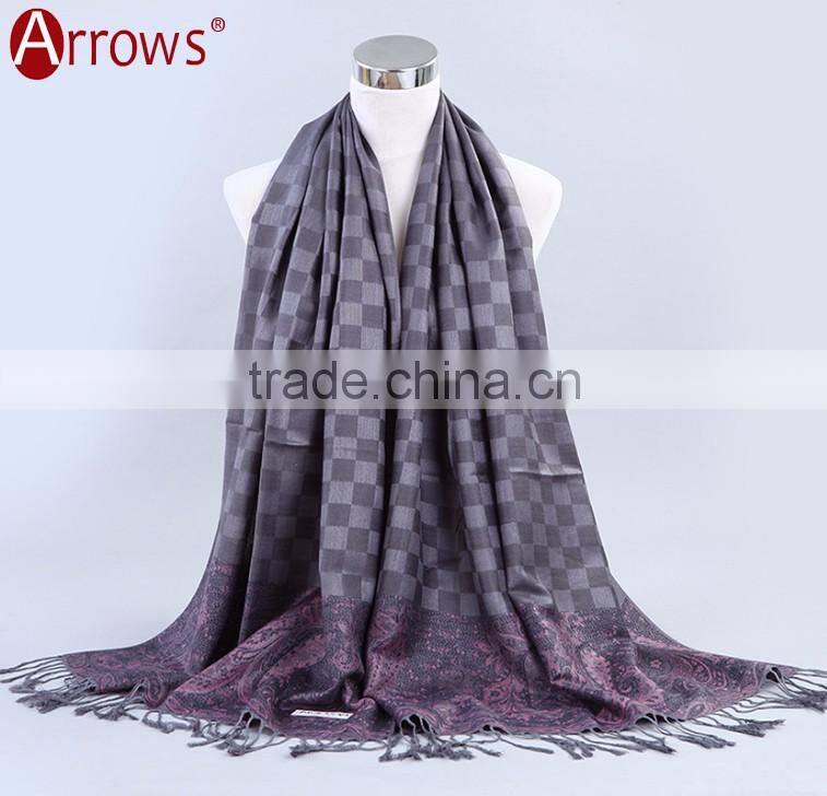 100% Cotton Jacquard Fancy Quality Women Ethnic Shawl Scarf Muslim Preyer Hijab Dress Wraps