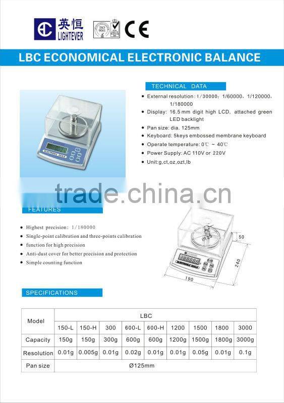 electronic weighing scale 150g to 3000g