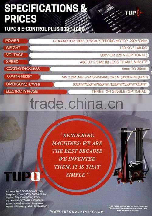 China Hot sale Construction machinery wall plastering and rendering machine obtained patent /special aluminium alloy poles