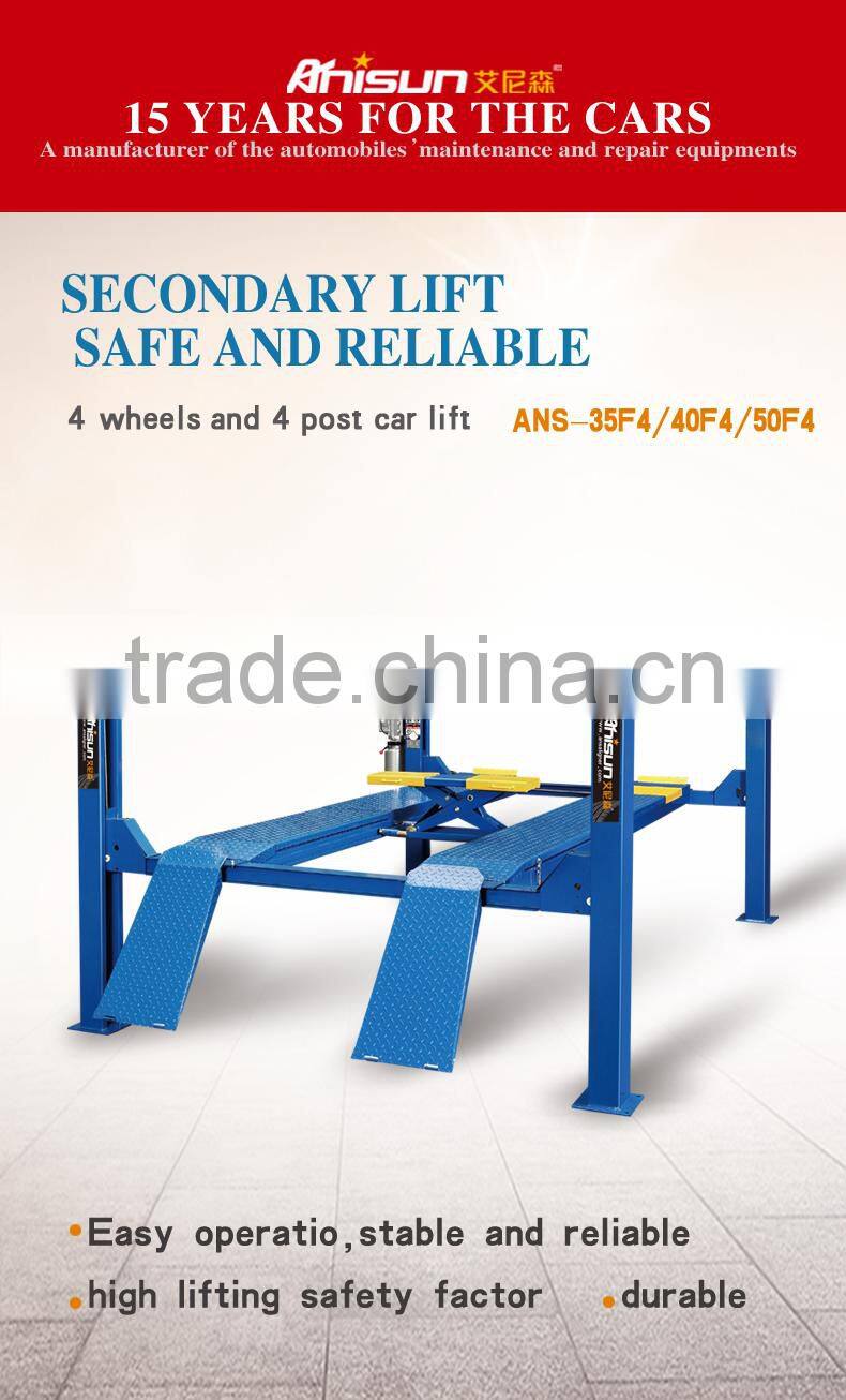 4 post car lift with casters 5000kg