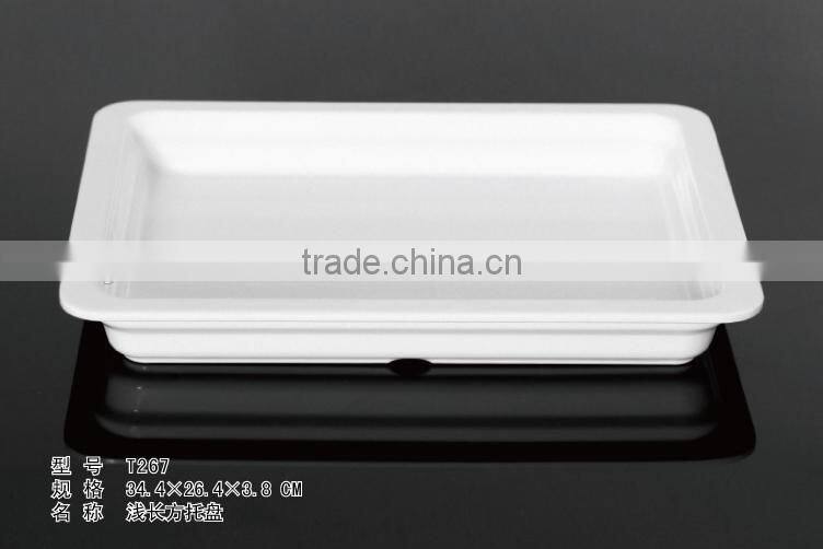 2015 hot selling manufacter wholeasle square print Melamine cake Tray