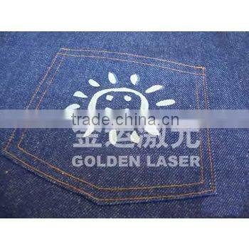 Small Laser Marking on Denim Fabric