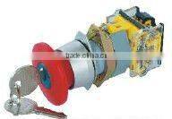 40mm mushroom head auto-reset key switch,selector switch, KD39A-11MY