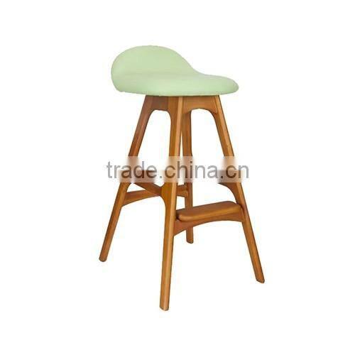 2016 wholesale furniture modern wooden erik erik buch solid wood bar stool high chair leather seat