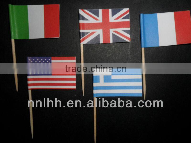 sandwich flag toothpick wood cocktail bamboo sticks