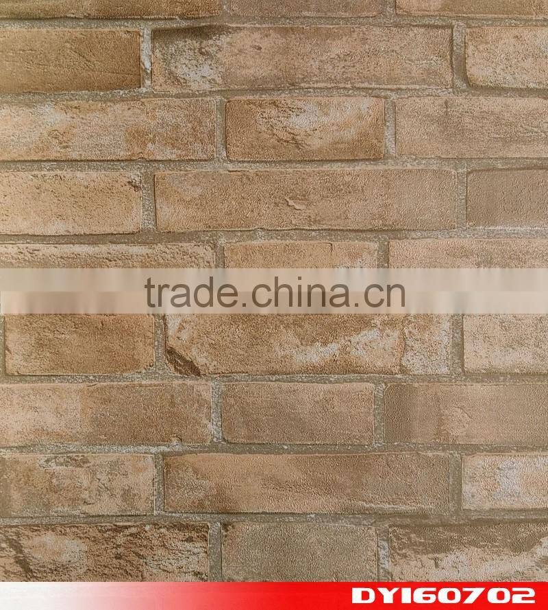 bricks fragment red brown yellow blue green pvc wallpaper good price commercial
