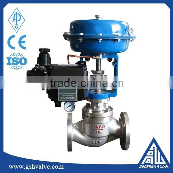 high quality SS304/316 pneumatic single seat regulating valve