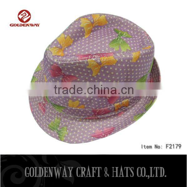 Custom made good sales fedora hat for gilrs