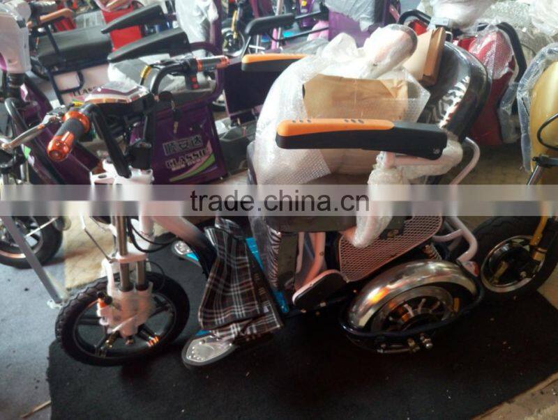 Adult 3 Fat Wheel Electric Bicycle/Trike With Lithium Battery Inside