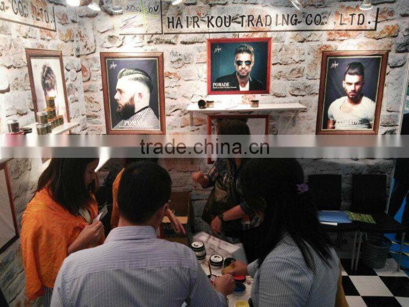 Gloss finish firm hold styling mud edge controll pomade gel wax for nature hair