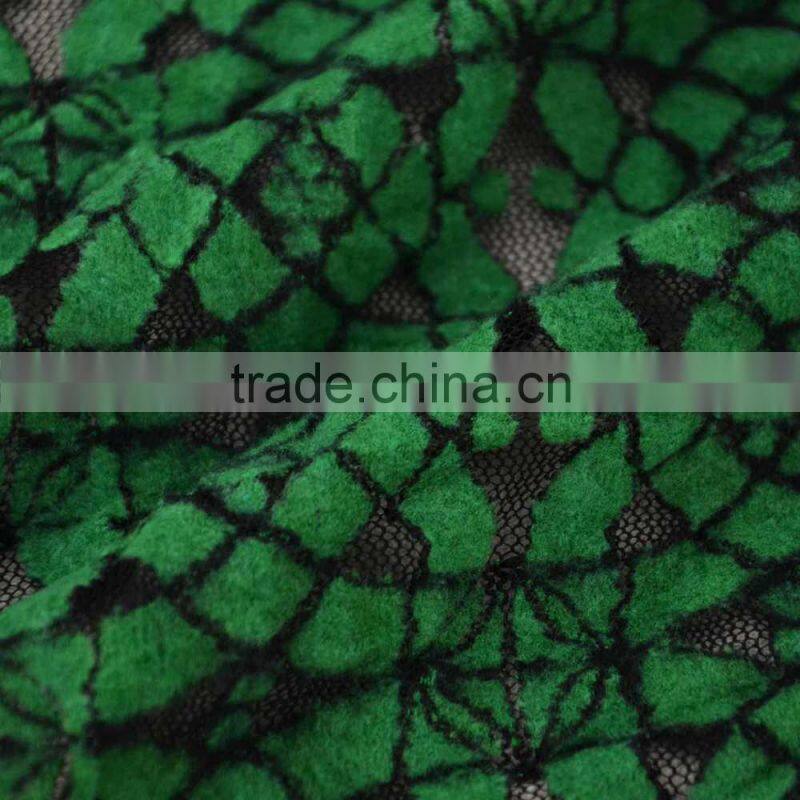 Two color mi brushed spande african lace fabrics