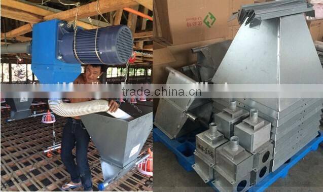 automatic feeding pan system for poultry farm equipment