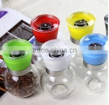 BALL shape glass pepper mill jar