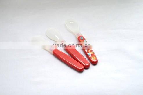 HB-69028 Durable Stainless Steel Baby Cutlery Set spoon and Fork set Plastic Handle