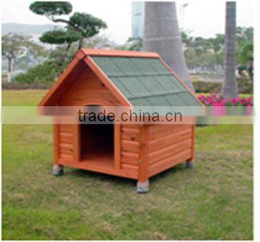 Custom wooden dog house with balcony