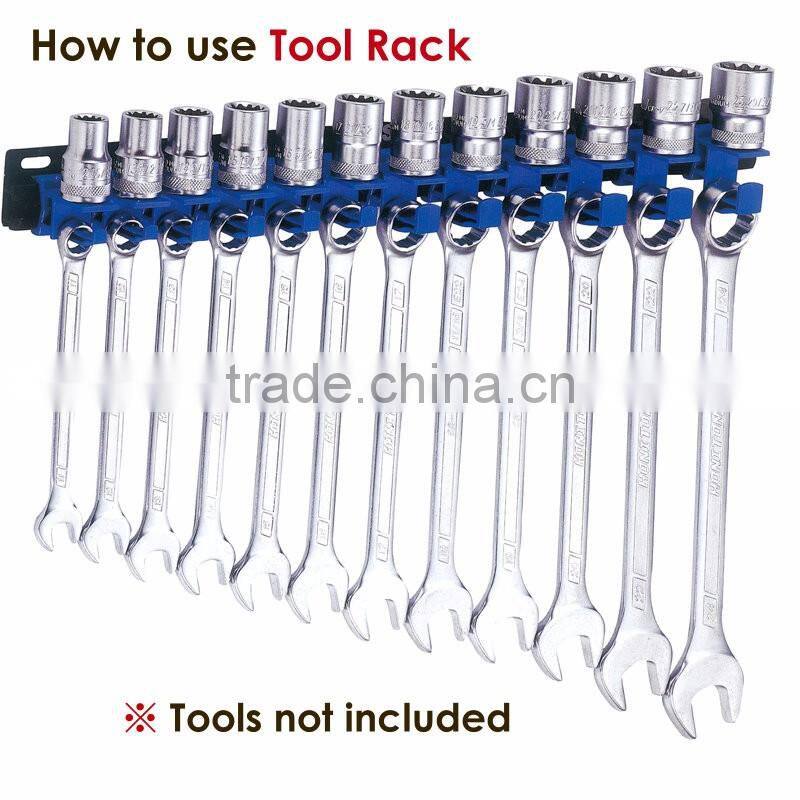 Taiwan Made High Quality 12~14pcs Socket & Wrench Rack Socket & Wrench Holder Rack Tool