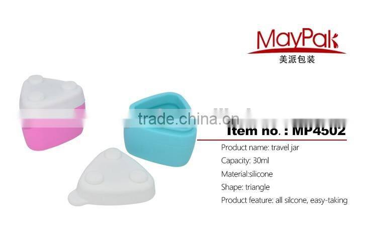 Portable 20ml empty travel silicone jar