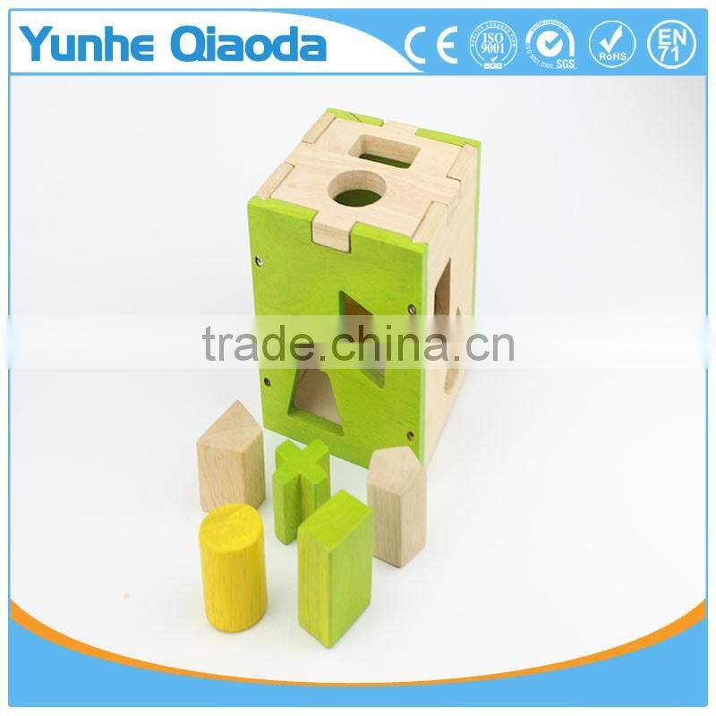 colorful Cube For Shape Sorter Cognitive And Matching Wooden Toys