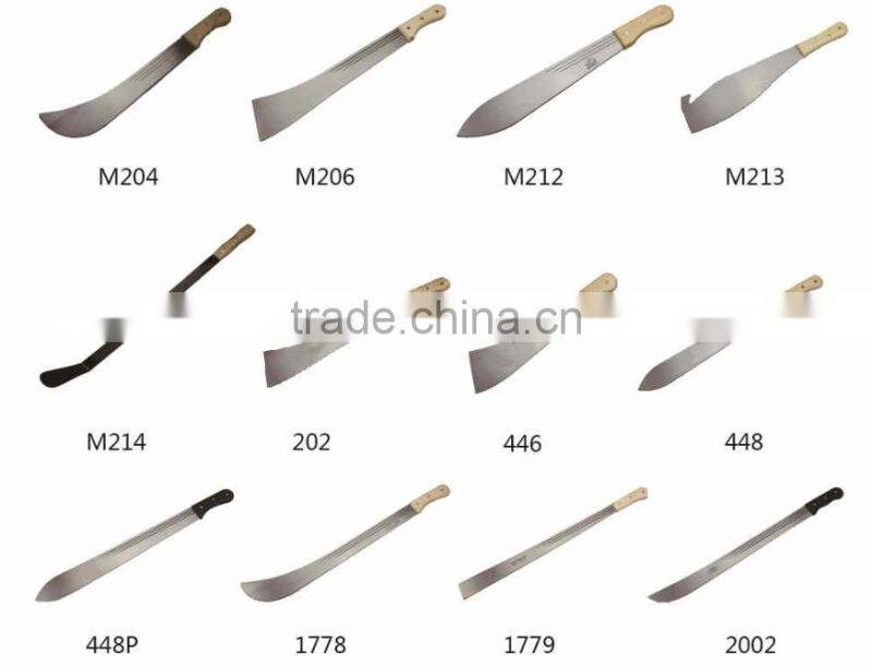 the good quality carbon garden steel machete with wooden handle