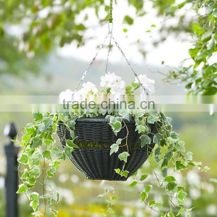Garden decor wholesale multi colors hanging basket plastic flower pot