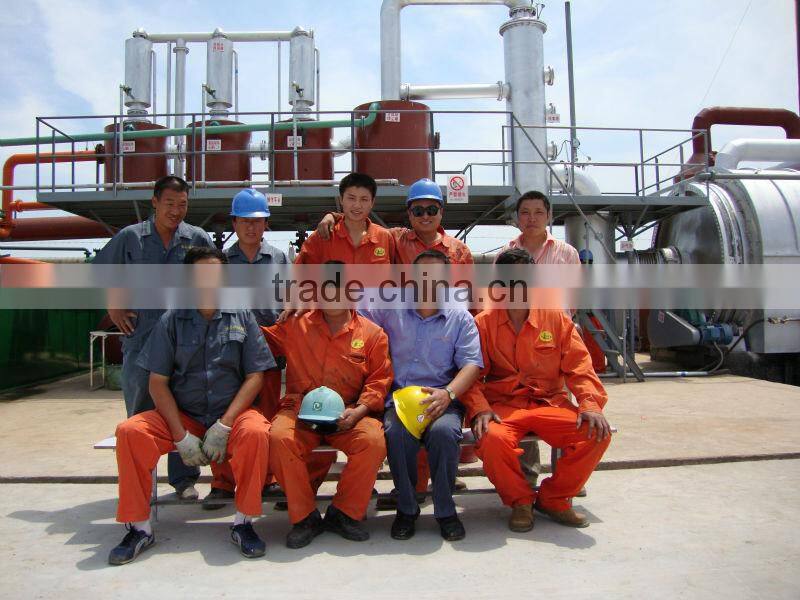 China manufacturer waste rubber/tire/plastic pyrolysis plant