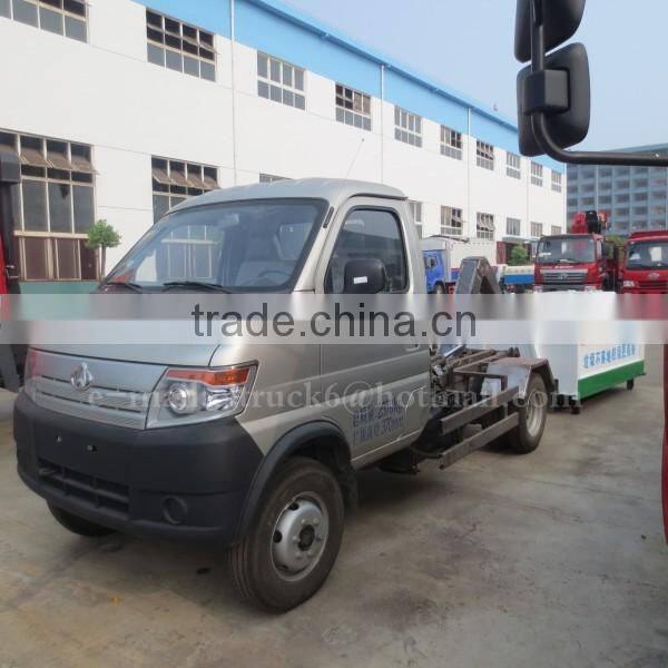 4*2 CHANGAN 3m3 Hook Lift Trash Truck for sale