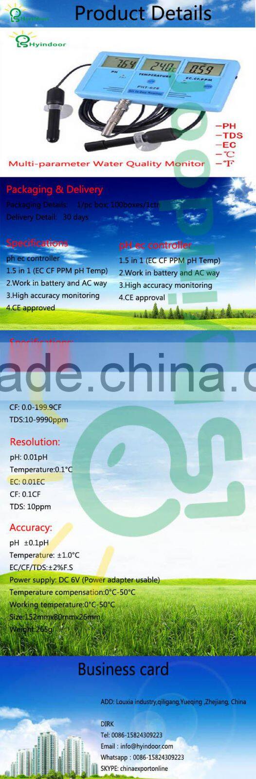 SIX IN ONE MULTI PARAMETER EC / CF / TDS pH WATER QUALITY MONITOR