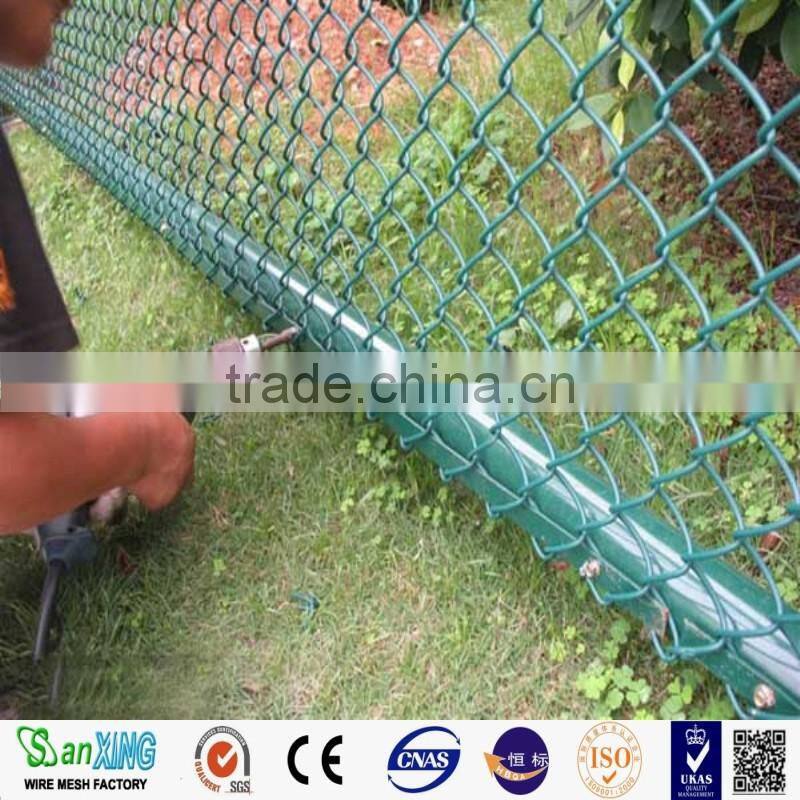 Shool Plastic PVC Coated Chain Link Fence