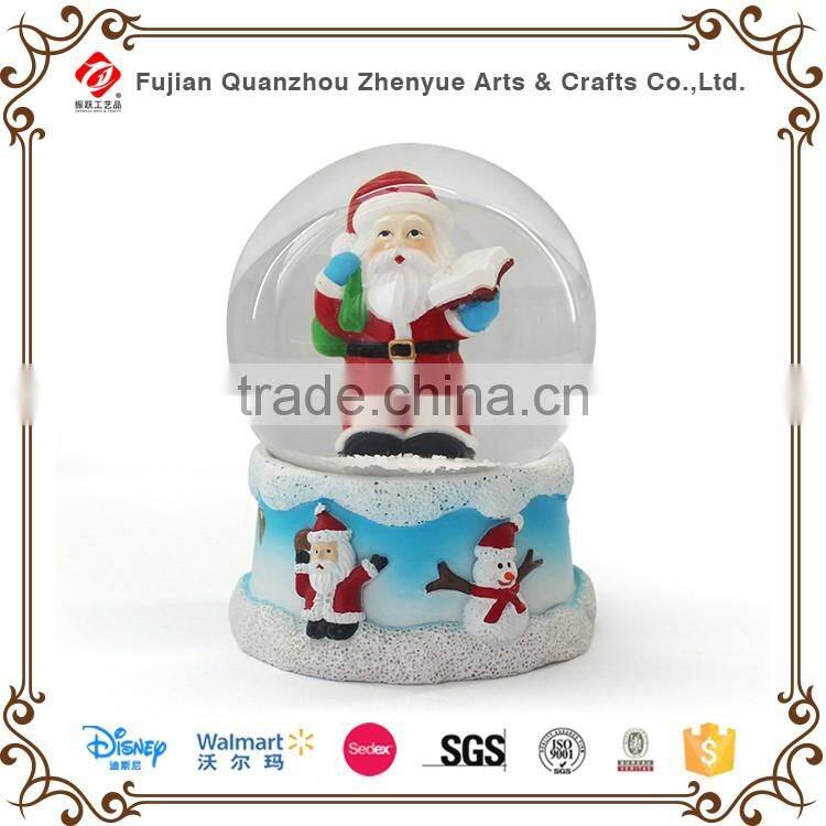 2016 resin musical christmas water snow globes