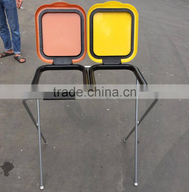 Vivinature Convenient double Garbage Bag Holders for Trash Bag Rack Rubbish Bin Portable Plastic Car Trash Bag Frame Holder