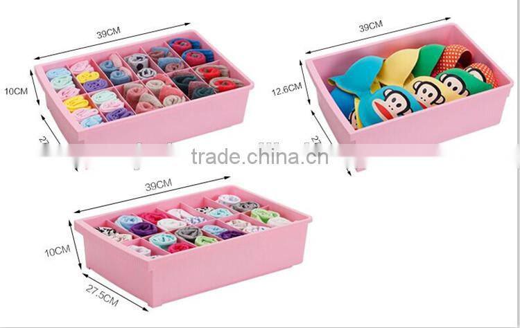 Plastic 3-Layer Underwear Socks Storage Drawer Cabinet