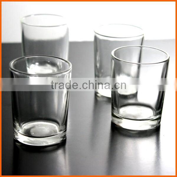 Wholesale clear glass cheap candle holders for decoration