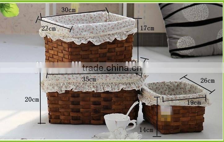 willow and wood chip basket