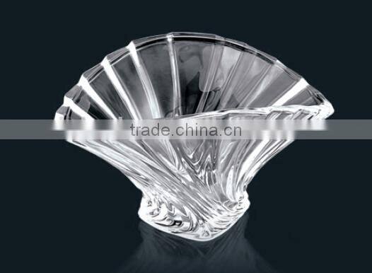 Lead free crystal glass candy bowl,spoon tray