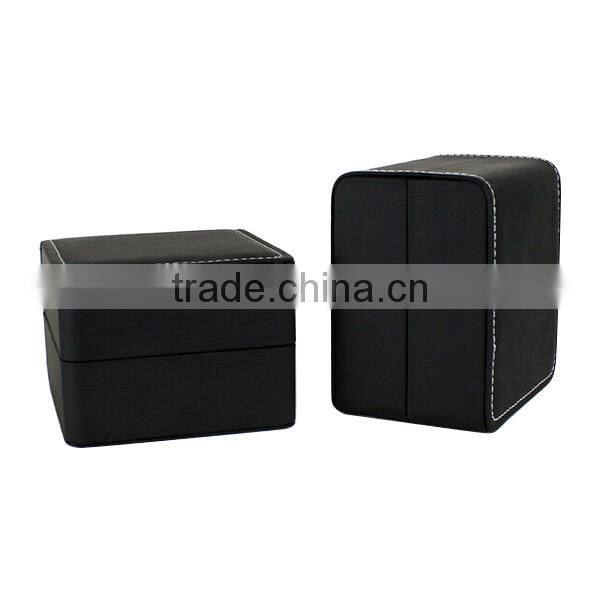 Luxury pu leather watch packaging box, custom logo leather watch box