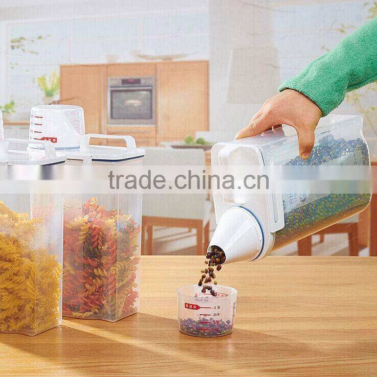 Moistureproof Plastic Kitchen Food Cereal Grain Rice Storage Container Box
