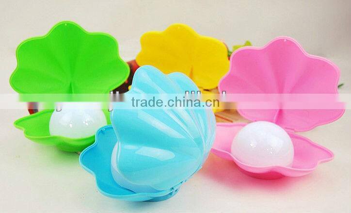 Supply creative fashion Colorful pearl shell USB charging Night light