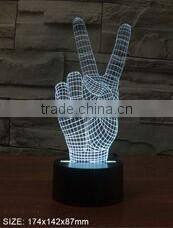 3D optical illusion Halloween pumpkin shape decoration desktop night light