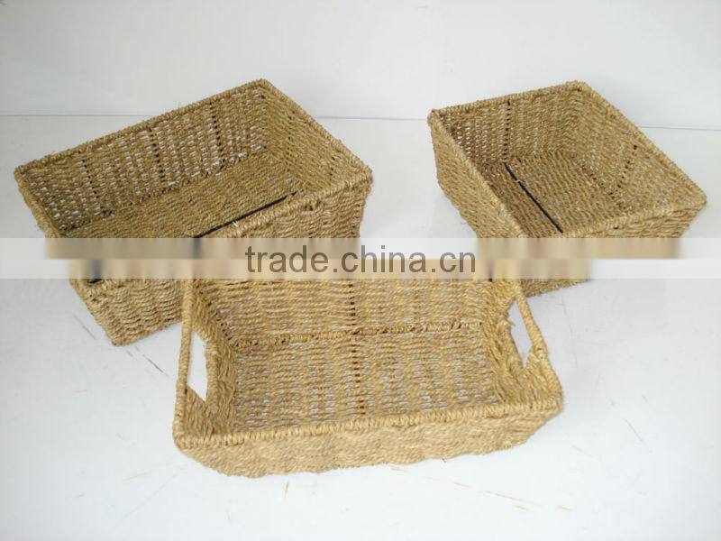 Small Rectangle sea grass basket &straw basket