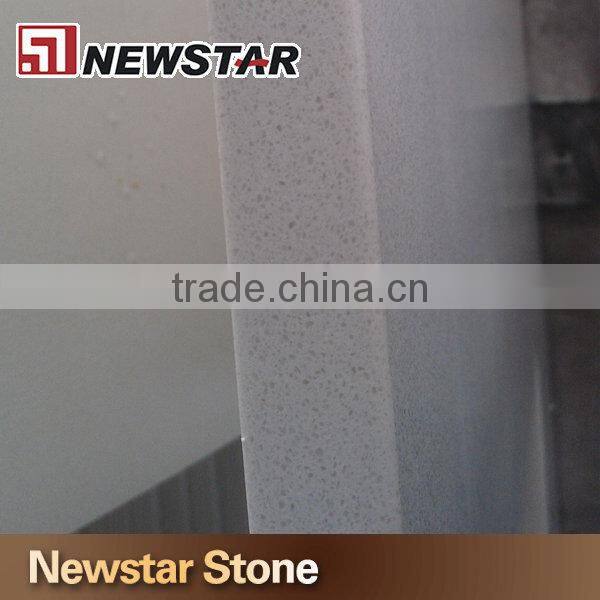 US standard pure color fine grain white quartz tile