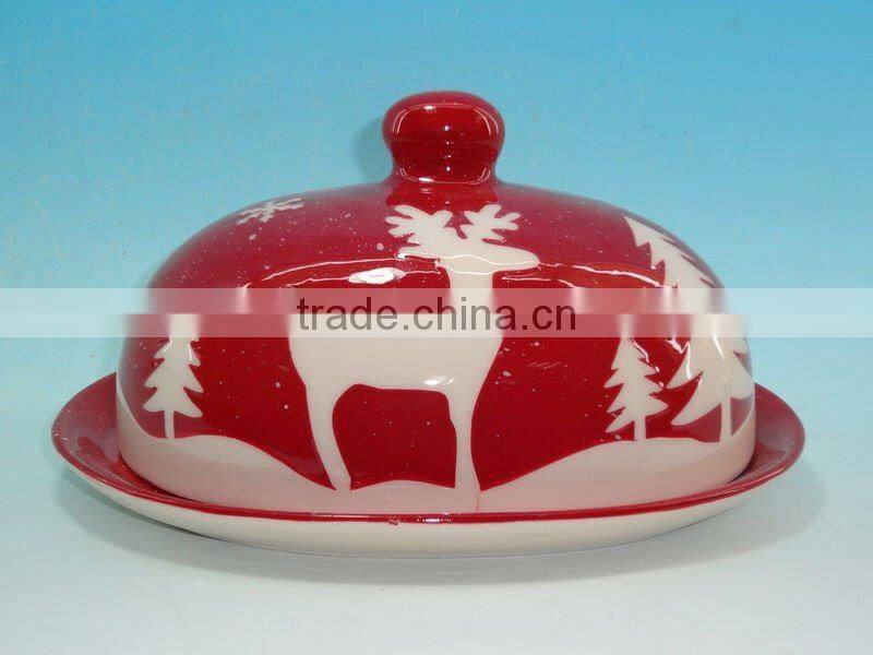 CERAMIC BUTTER DISH